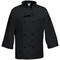 Fame Fabrics Chef Coat, Economy, C8P, L/S, Black, LG 82090